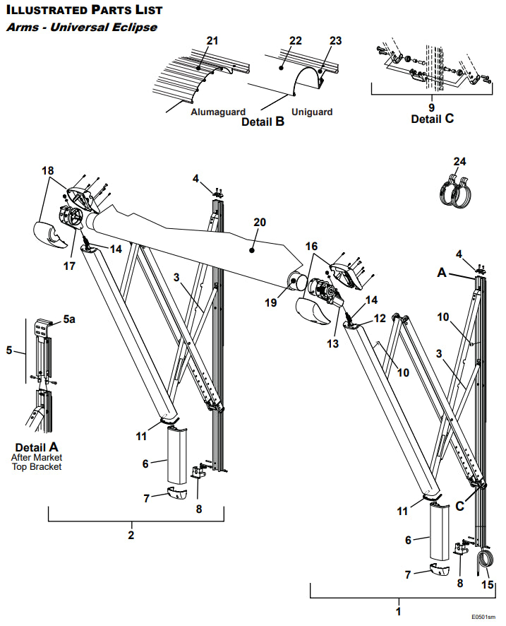 ARM 1/2 ECLIPSE BK AFT SA
