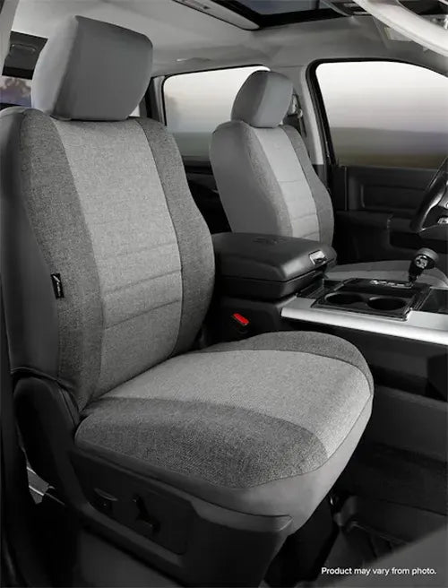Seat Covers: 2006-2007 Dodge Full Size Pick Up 1500; Seat Covers; Bucket seats with removable headrests; gray; front
