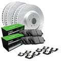 R1 06-10 Lexus IS250 Front & Rear Drill/Slot Carbon Coated Rotor Set w/Perf Sport Pads