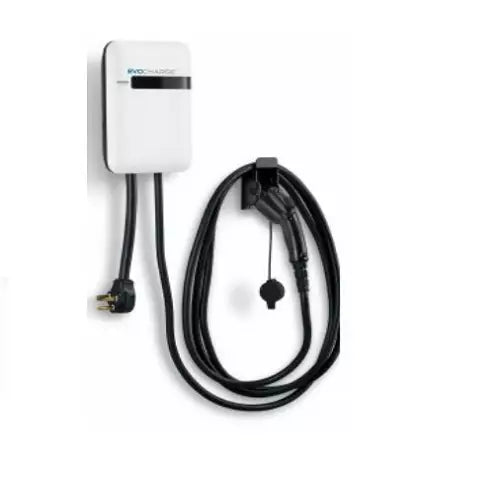 EvoCharge EVSE + No Cable Mgmt - Dual Port Pedestal w/ 18ft Cable