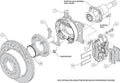Wilwood Dynapro Dust-Boot P/S Park Brake Kit Red Small Ford 2.50in Offset