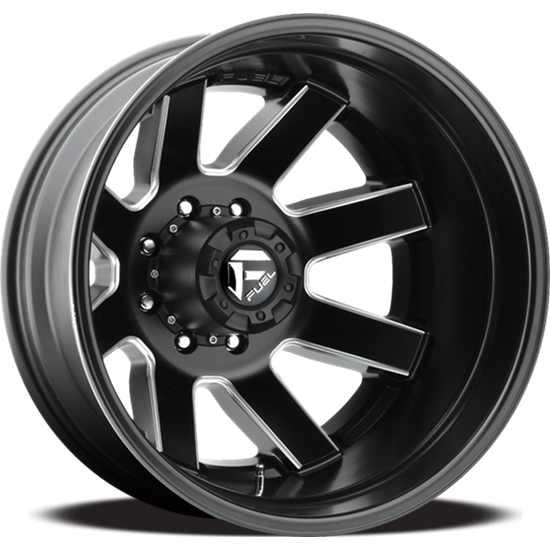 ~(50 lbs. 23X23X11)~ MAVERICK 20x8.25 8x165.10 MATTE BLACK MILLED (-246 mm)
