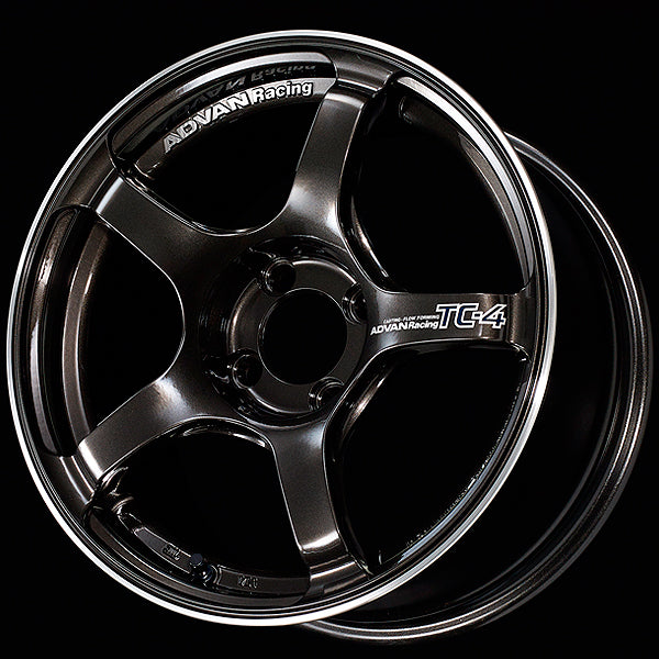 Advan TC4 16x7.5 / +35 Offset / 4x100 / 63mm Bore / Black Gunmetallic and Ring