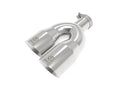 aFe Takeda 2.5in 304 Stainless Steel Clamp-on Exhaust Tip Drivers Side 2.5in Inlet 4inDual- Polished