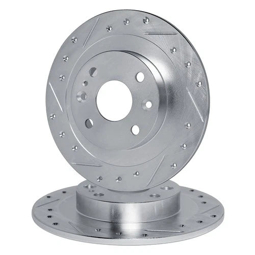 R1 Concepts Brake Rotor- D/S - Silver Fits Honda Civic