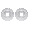 R1 Concepts Brake Rotor- D/S - Silver Fits Honda Civic