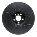 R1 16-25 BMW i5 Left Front Drilled & Slotted Black Brake Rotor
