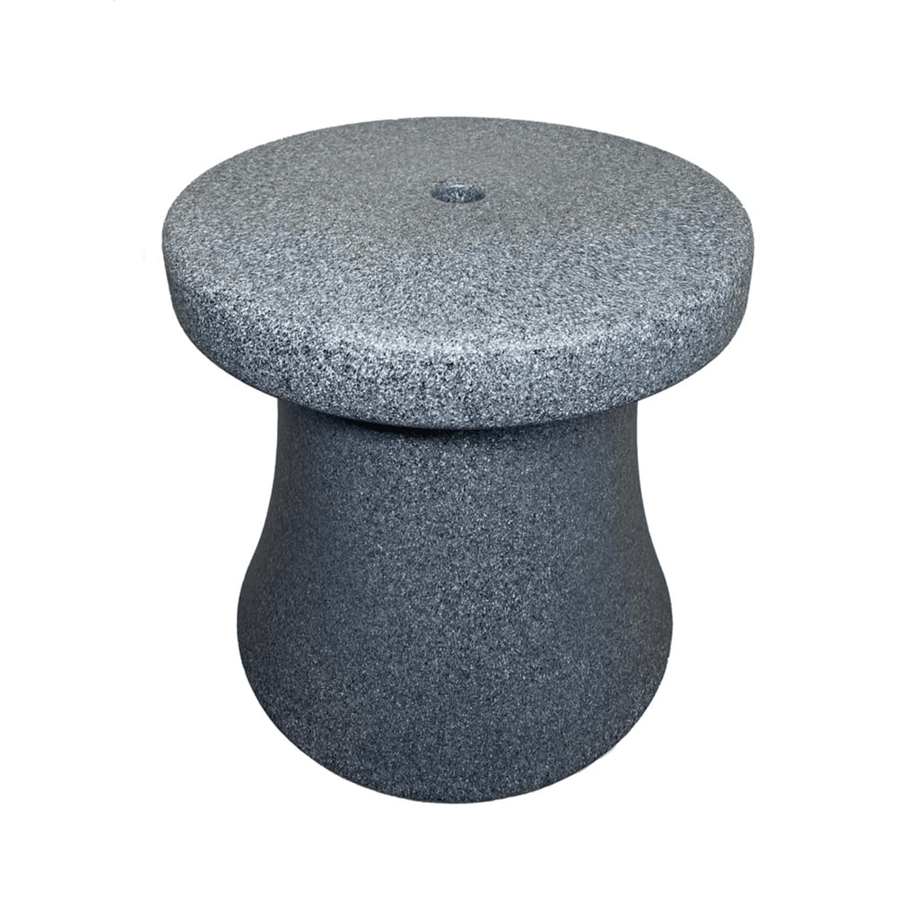 17IN ROTO MOLDED LOUNGER SIDE TABLE TOP GREY