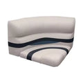 PREMIER SERIES PONTOON 28IN BOW RADIUS CORNER SECTION CUSHION SET PLATINUM /NAVY / COBALT