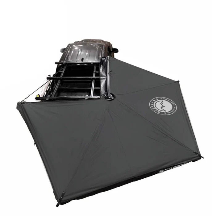 Overland Vehicle Systems XD Nomadic 270 LTE - Awning w Lights Passenger Side Black Body Black Trim W Black Travel Cover