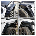 18C WRANGLER JL; 19C GLADIATOR JT FRT FENDER FLARES W/ LED LIGHTS ; BLK; POWDE