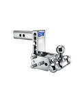 Tow and Stow 2 INCH Chrome 1 7 8in x 2in x 2 5 16in Tri-Ball 5in Drop 5 1 2in Rise