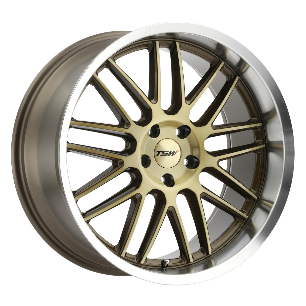 ~(29 lbs. 22X22X12)~ TSW AVALON 20x10.0 5/114.3 ET40 CB76.1 BRONZE W/BRUSHED BRONZE FACE AND MACHINED L