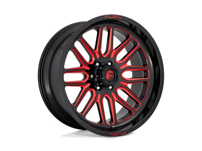 ~(42 lbs. 23X23X13)~ IGNITE 20x10 6x135.00 GLOSS BLACK RED TINTED CLEAR (-18 mm)