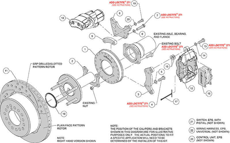 Wilwood EPB/FDLI Rear Kit 12.19in. Big Ford