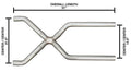Exhaust X-Pipe Kit Intermediate Pipe 3 in Crossover Hardware Incl Polished 304 Stainless Steel Pypes Exhaust