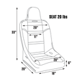 TERRAIN FIXED BACK SUSPENSION SEAT BLACK VINYL
