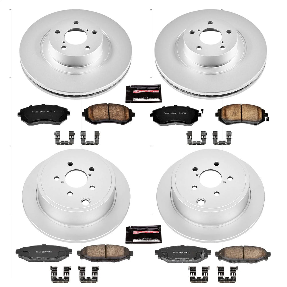 Power Stop 09-10 Subaru Forester Front & Rear Z17 Evolution Geomet Coated Brake Kit