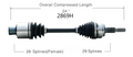 Right Front Axle Shaft Assembly 05-10 Jeep Grand Cherokee or Commander Crown Automotive