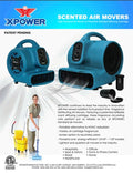 1/3HP 2000CFM 3.8AMPS 3 SPEEDS SCENTED AIR MOVER W/ NEGATIVE ION 3HOUR TIME