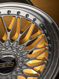 BBS RS-GT 20x10 5x112 ET22 Silver / Diamond Cut Lip Wheel PFS/Clip Required