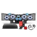 0718 WRANGLER JK/JKU OVERHEAD PACKAGE BLACK SOUND BAR W/BLACK METAL SPEAKER GRI