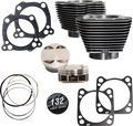 S&S Cycle 2017+ M8 Models 4.320in Bore 4.500in Stroke Cylinder Kit - Black Granite w/ Highlight