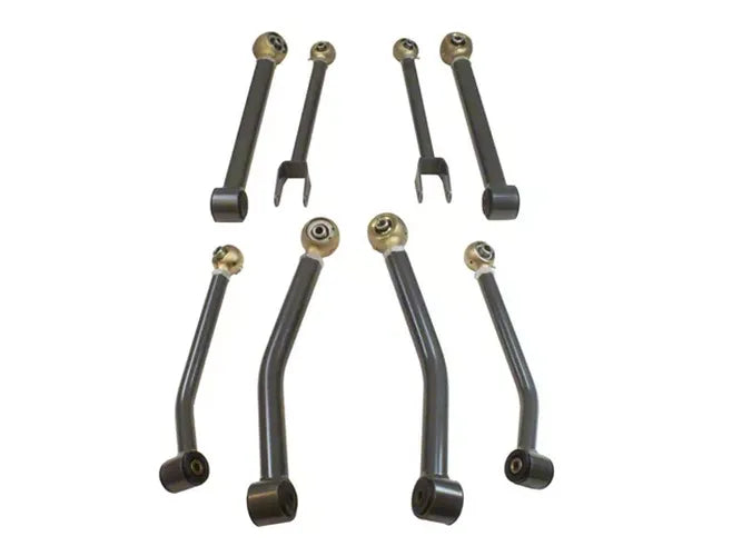 MaxTrac 18-19 Jeep Wrangler JL 2WD/4WD Complete Front & Rear Adj. Control Arm Kit - 8 Pc