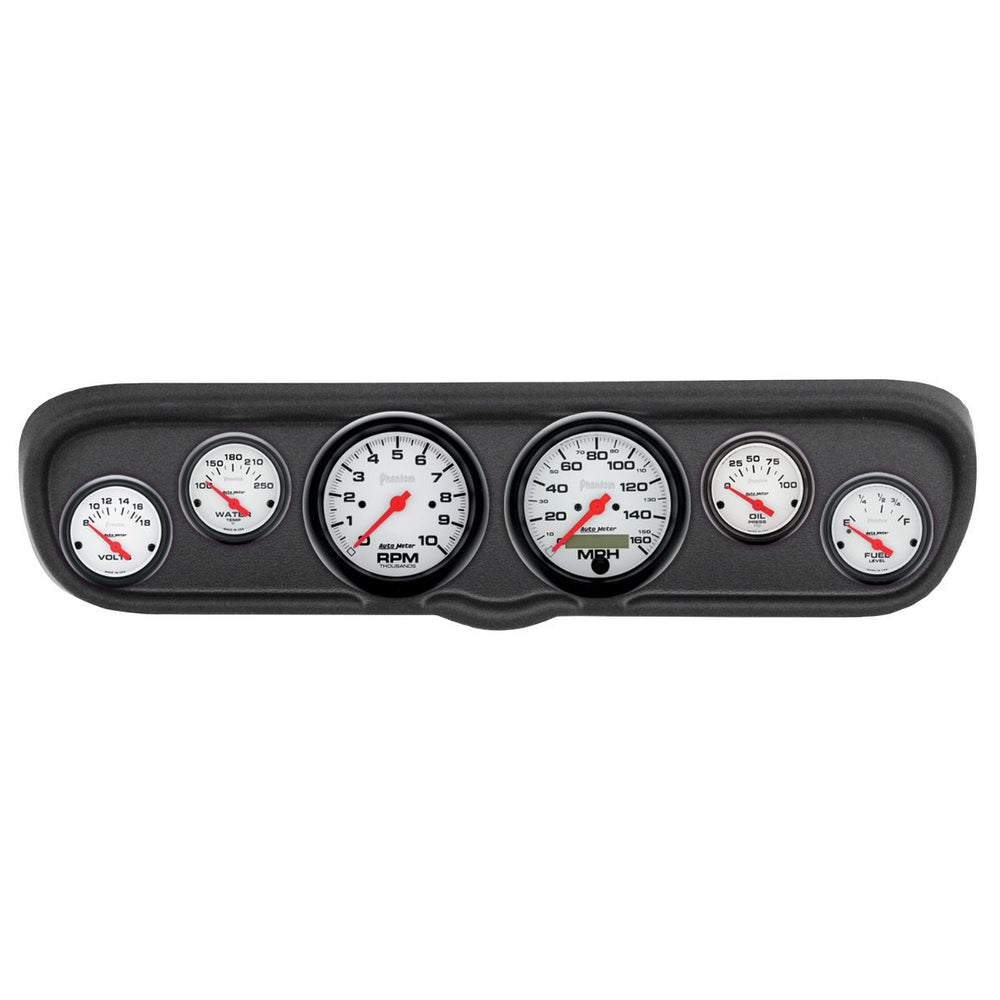 66 FORD MUSTANG 33/8IN X 2 & 21/16IN X 4 DIRECT FIT DASH KIT PHANTOM