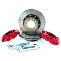 Alcon 2007+ Jeep JK w/ 6x5.5in Hub 355x22mm Rotor 4-Piston Calipers Rear Brake Upgrade Kit - Red
