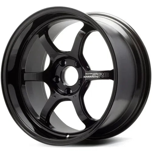 Advan R6 18x10.0 +35 5-114.3 Racing Titanium Black Wheel