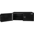 24X24X60 IN BLACK SMOOTH ALUM UNDERBODY TRUCK TOOL BOXDOUBLE BARN DOOR 3POINT COMPRESSION LATCH