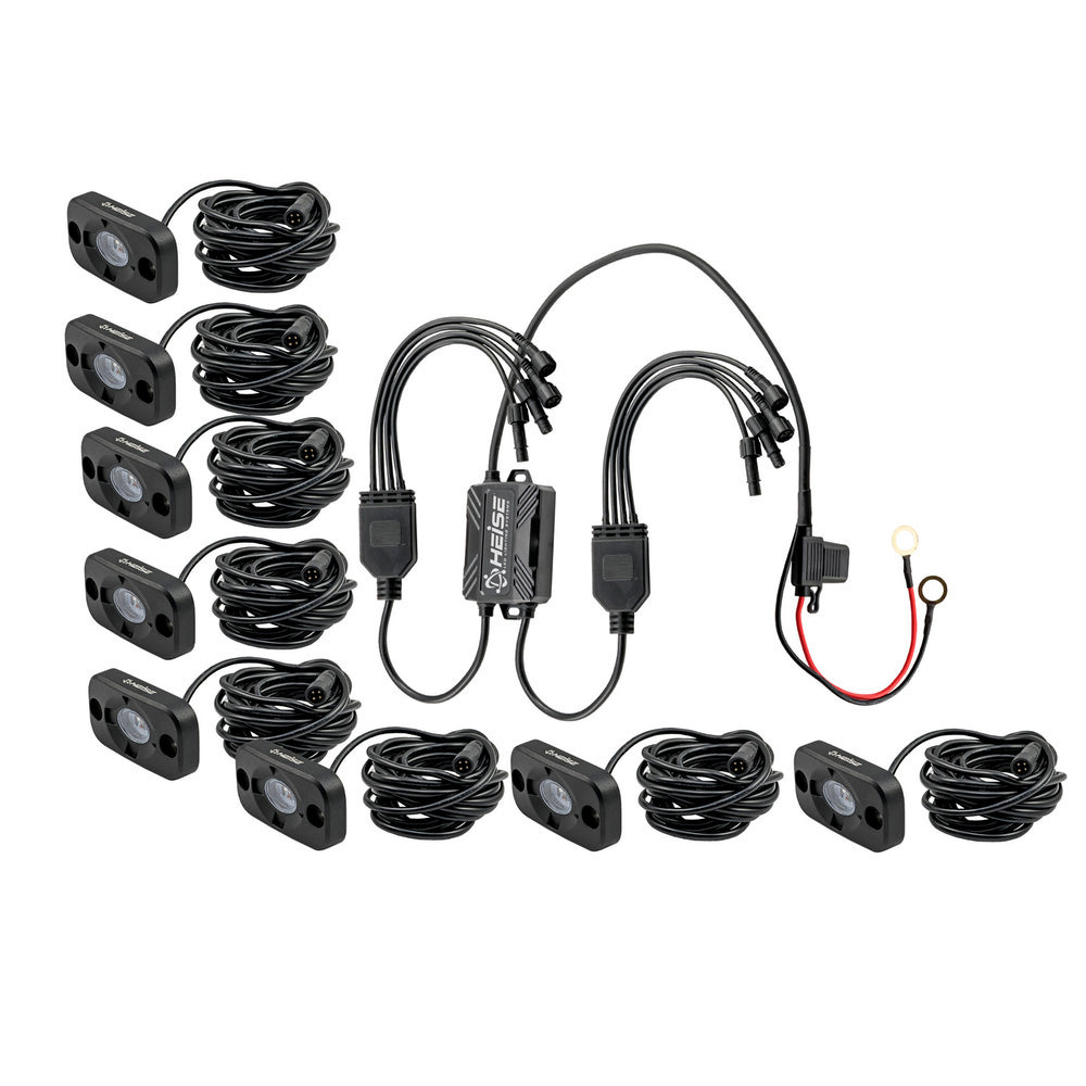 RGB ACCENT LIGHTS 8 PACK KIT - BLACK HOUSING
