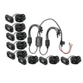 RGB ACCENT LIGHTS 8 PACK KIT - BLACK HOUSING