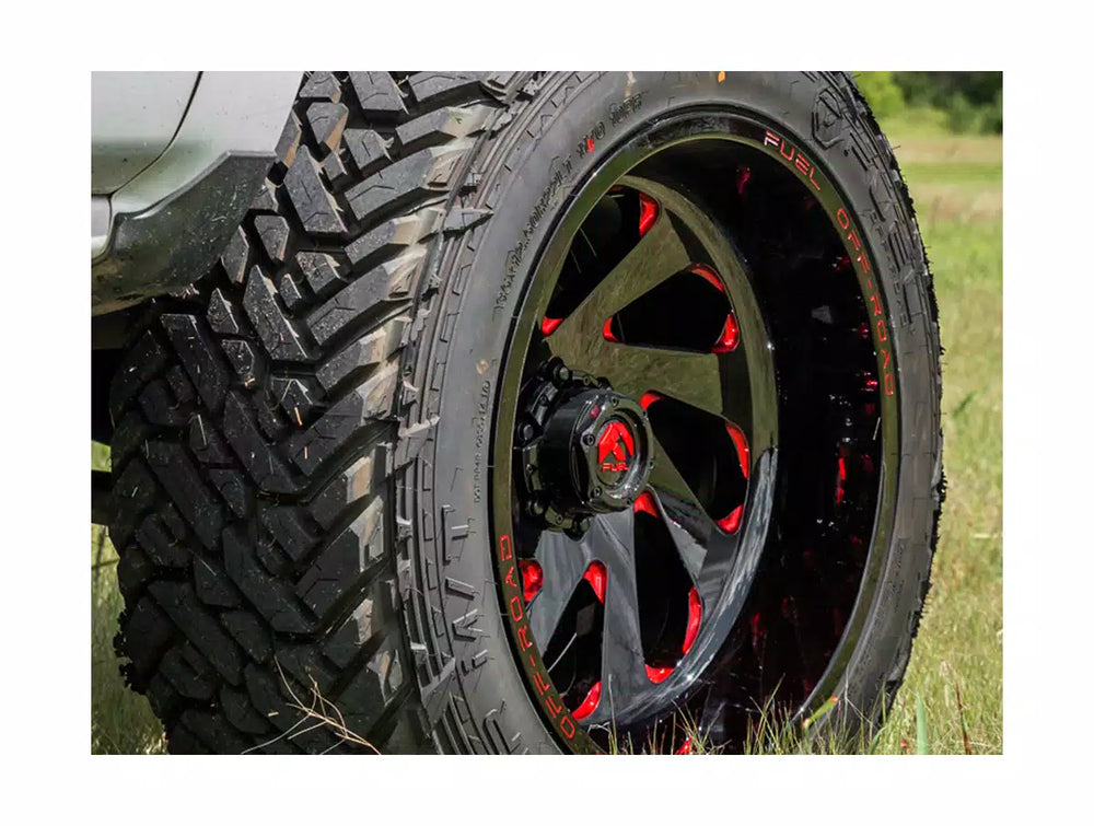 ~(56 lbs. 25X25X15)~ VORTEX 22x12 5x127.00 GLOSS BLACK RED TINTED CLEAR (-44 mm)