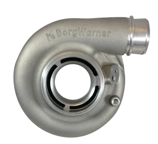 BorgWarner Compressor Cover 72mm SX-E Style V-Band/Hose Outlet