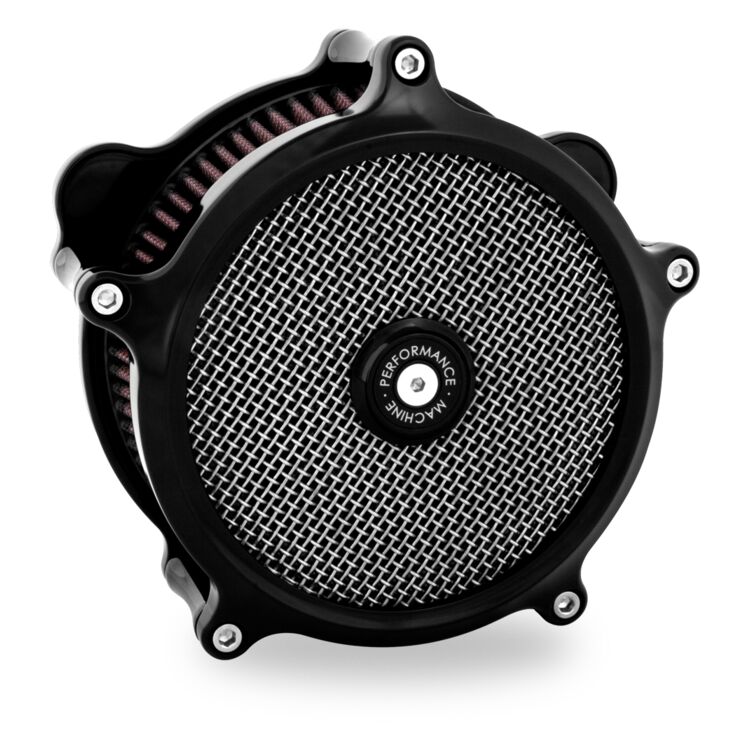 Performance Machine 23-Up CVO, 2024 Touring Super Gas Air Cleaner - Black Ano