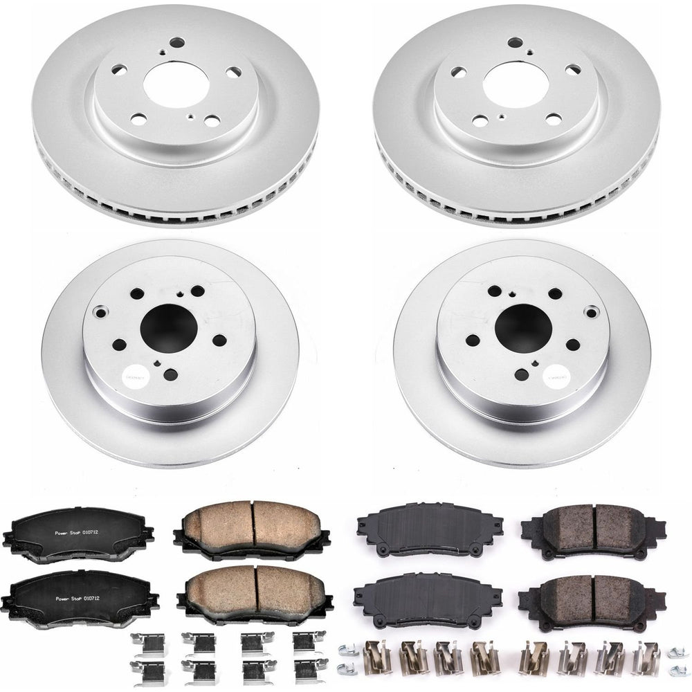 Power Stop 12-17 Toyota Prius V Front & Rear Z17 Evolution Geomet Coated Brake Kit