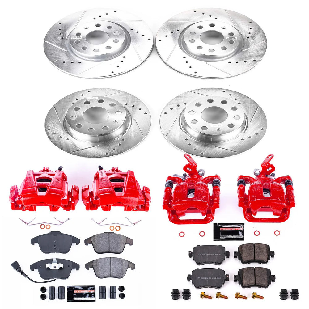 Power Stop 15-18 Volkswagen Passat Front & Rear Z23 Evolution Sport Brake Kit w/Calipers