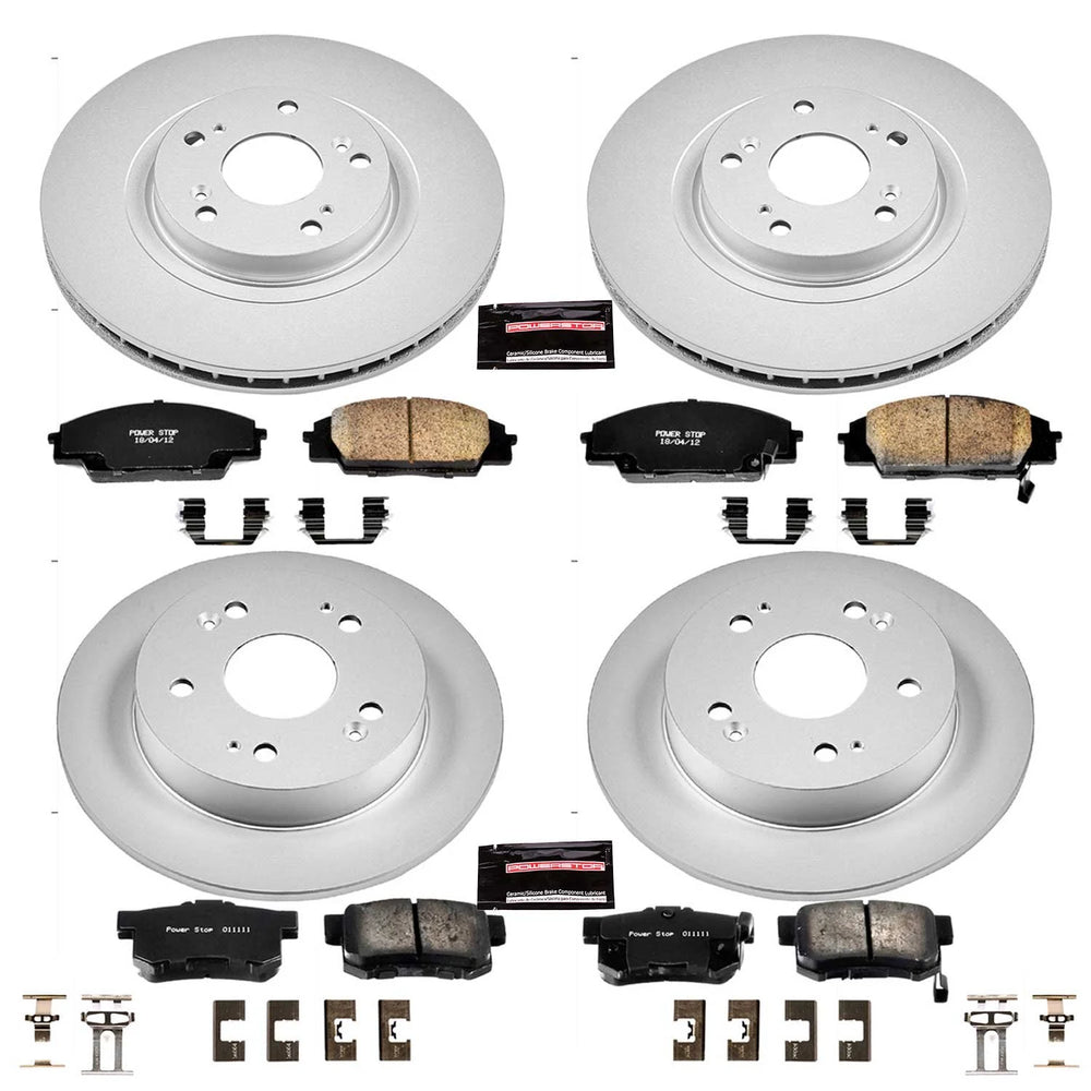 Power Stop 06-11 Honda Civic Front & Rear Z17 Evolution Geomet Coated Brake Kit