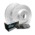 R1 20-22 Jaguar E-Pace Rear Drill/Slot Silver Rotors w/Euro Ceramic Pads