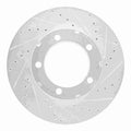 DFC 94-06 Chevrolet C3500HD Front Right Drilled & Slotted Silver Brake Rotor