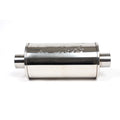 DC Sports Universal Round Muffler 2.5 Inlet 2.5 Outlet