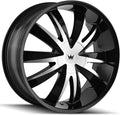~(39 lbs. 22X22X11)~ MAZZI EDGE GLOSS BLACK/MACHINED FACE 20X8.5 5-108/5-114.3 35MM 72.56MM
