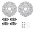 DFC 93-10 Lexus GS430 Front Drilled & Slotted Geoperformance Rotors 5000 Advanced Pads w/Hardware