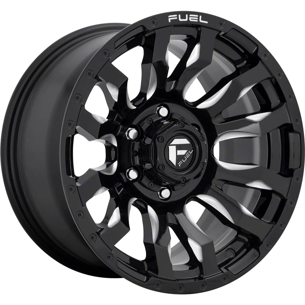 ~(43 lbs. 23X23X12)~ BLITZ 20x9 8x165.10 GLOSS BLACK MILLED (1 mm)