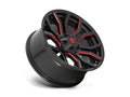~(44 lbs. 23X23X13)~ RAGE 20x10 5x127.00/5x139.70 GLOSS BLACK RED TINTED CLEAR (13 mm)