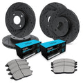 R1 E- Line Series Brake Rotor - D/S - Black w/ Ceramic Pads