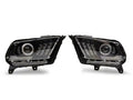 AlphaRex 10-12 Ford Mustang LUXX LED Proj Headlights Plank Style Black w/Activ Light/Seq Signal