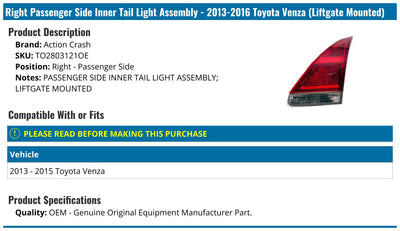 Maxzone Vehicle Lighting Corp - 312-19A1R-ACN